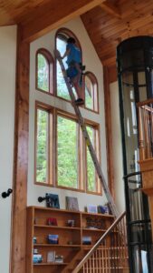 Clear, streak-free windows showcasing mountain views near Asheville, NC